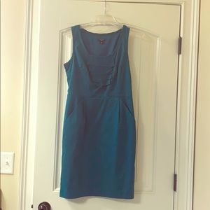 Ann Taylor Teal Sateen dress.